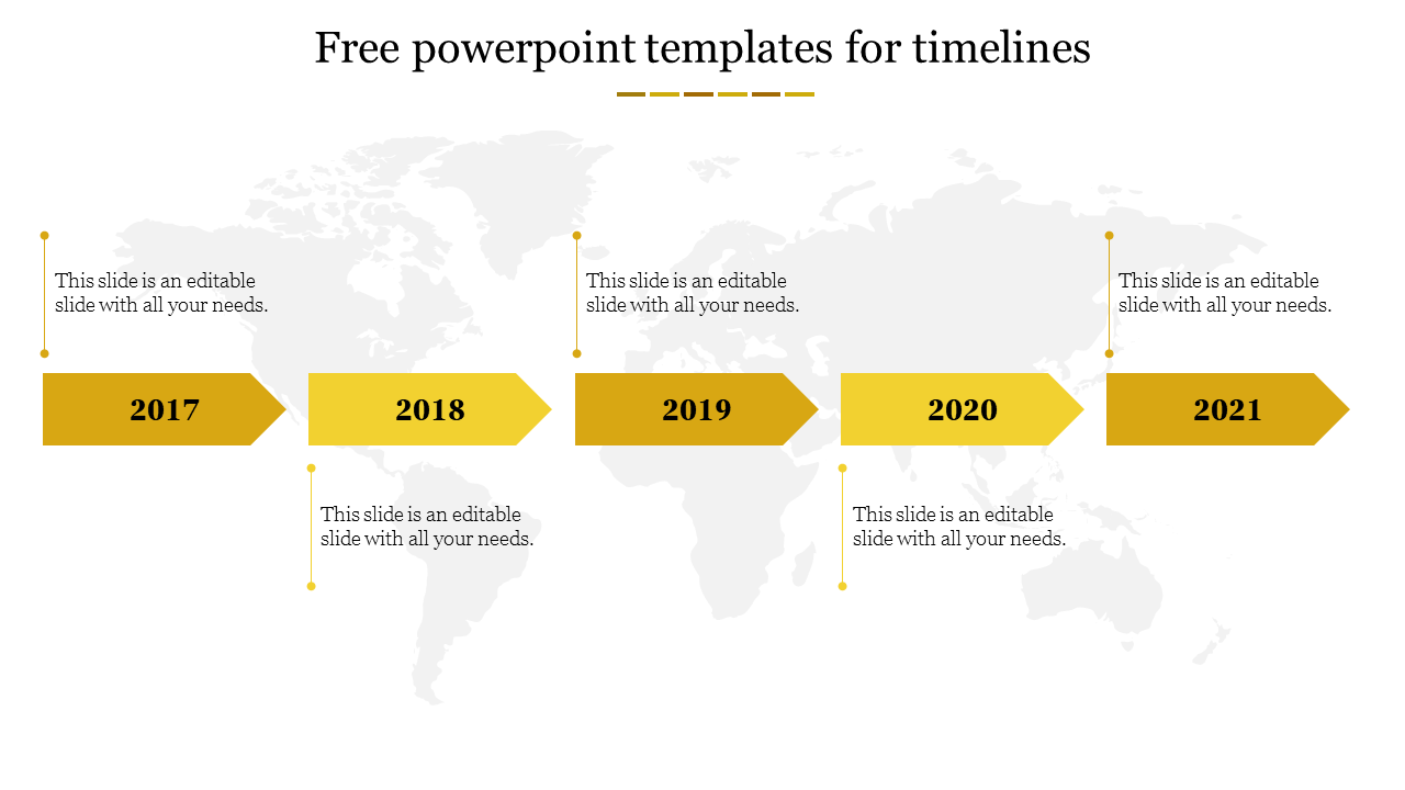 timeline ppt free-Yellow